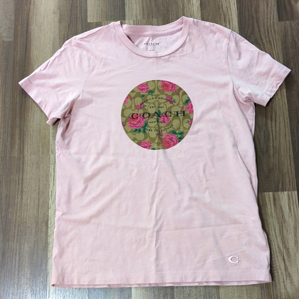 COACH Like-New PINK T-shirt